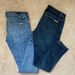 Michael Kors jeans size 6+8 (different fits) will fit the same body! (5’3” 140~)
